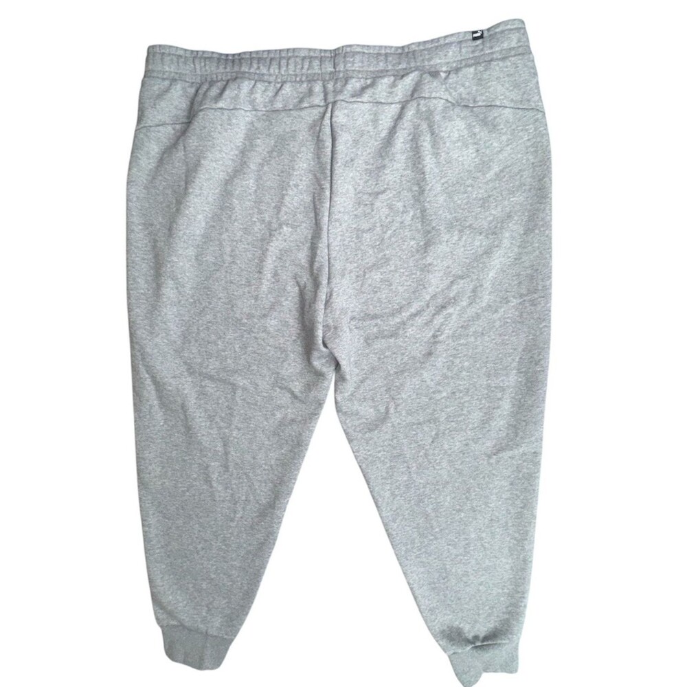 PUMA Mens 4XL Track Jogging Sweat Pants Big And Tall Gym Fleece Gray Grey New - Picture 3 of 4